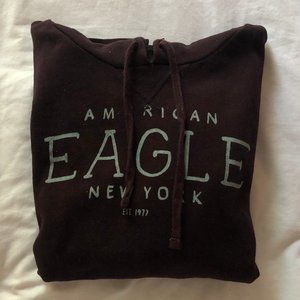 american eagle plum graphic hoodie